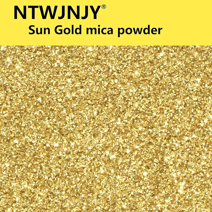 Sun Gold Mica Powder, Natural Shimmer Mica Powder - Image 3