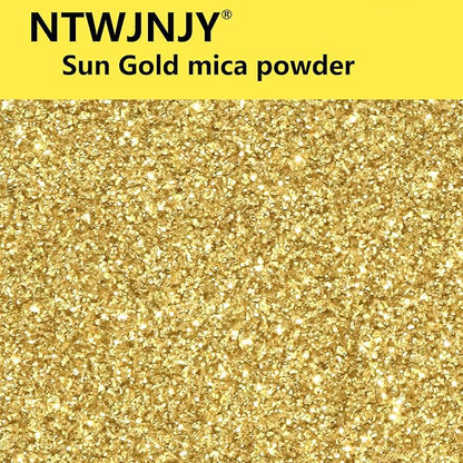 Sun Gold Mica Powder, Natural Shimmer Mica Powder - Image 3