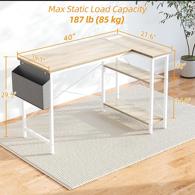 TIQLAB L Shaped Computer Desk - Image 3