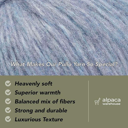 Pullu - Baby Alpaca Merino Wool Yarn Set of 3 Skeins Worsted Weight - Sourced - Image 2