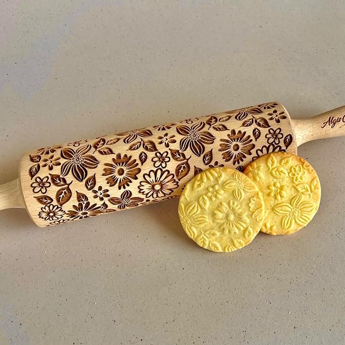 FLOWER MIX Embossing Rolling Pin - Image 2