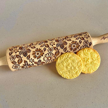 FLOWER MIX Embossing Rolling Pin - Image 2