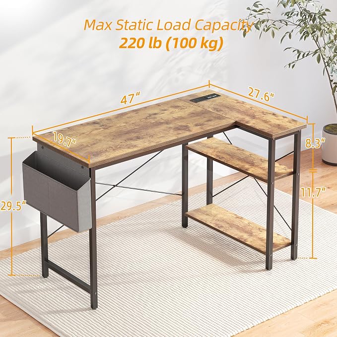 TIQLAB L Shaped Computer Desk - Image 3