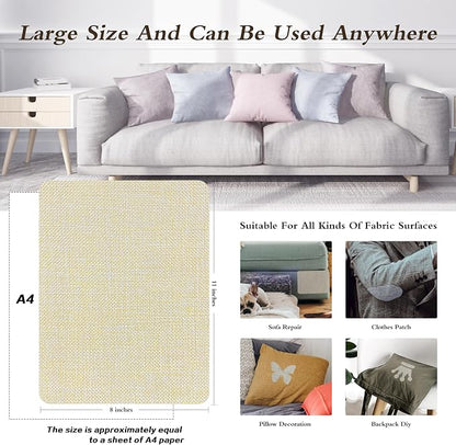 KING MOUNTAIN Coarse Linen Repair Patches, Self-Adhesive Fabric, 8X11 Inch 2 PCS - Image 4