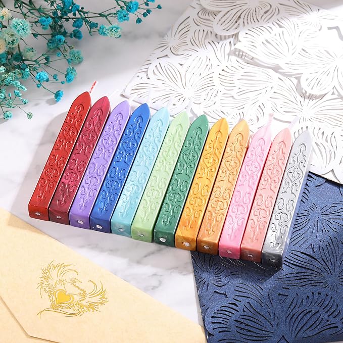 Yoption 12 Pcs Mixed Colors Sealing Wax Sticks - Image 3
