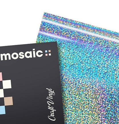 VViViD Mosaic+ Silver Holographic Glitter 1ft x 5ft Crafting Vinyl Crinkle-Free - Image 3