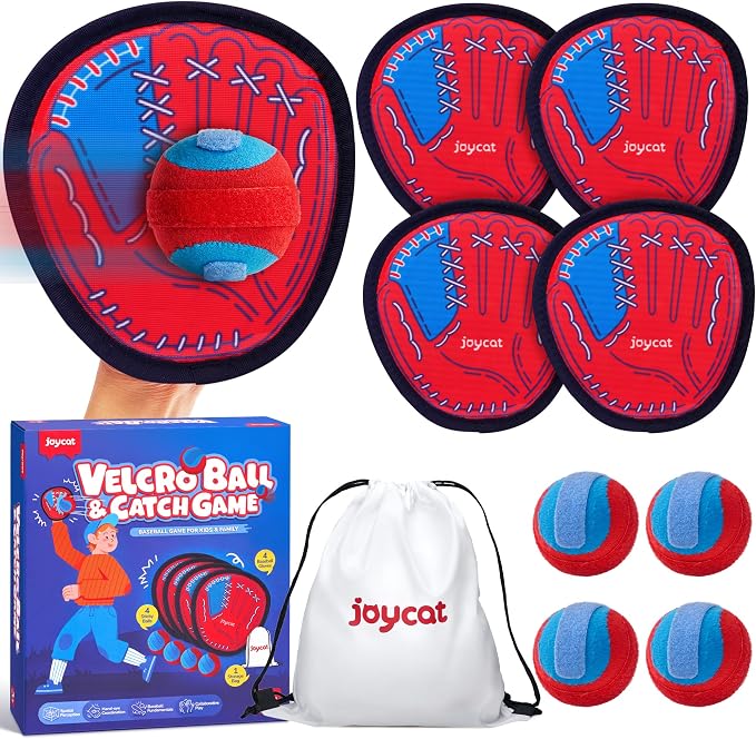 JoyCat Toss and Catch Ball Game Set, Toddler Baseball Glove, Beach Pool Yard by JOYCAT