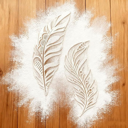 TIAMECH A4 Reusable Two Feathers Stencil - Image 6