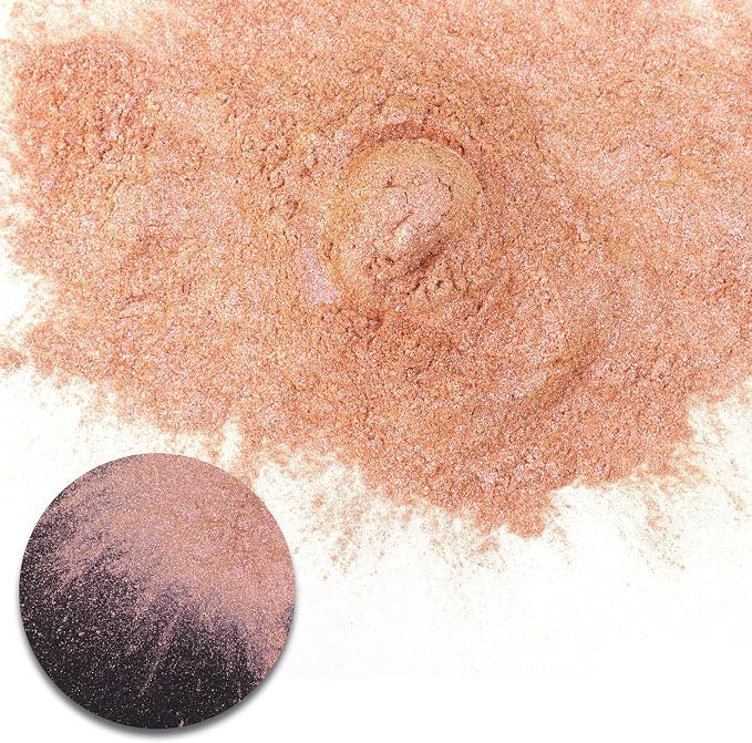 Ceya Chameleon Mica Powder, 1.8oz/ 50g Rosa Champagne Chrome Nail Powder - Image 2