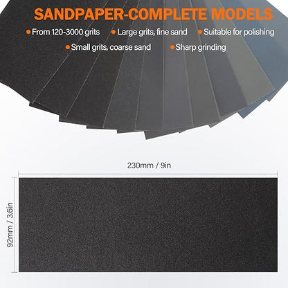 KENDO 24PCS Sand Paper Variety Pack Sandpaper 12 Grits Assorted - Image 2