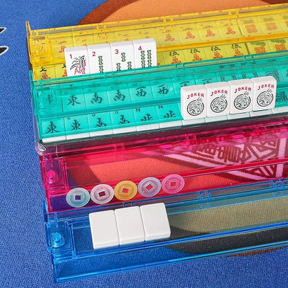 American Mahjong Game Set, 166 White Tiles, 4 All-in-One Color Rack/Pushers - Image 7