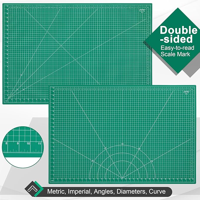 Density-upgraded 24" x 36" Large Self Healing Sewing Mat, Idemeet Rotary - Image 2