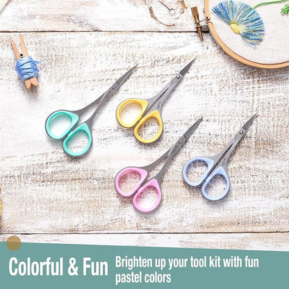Beaditive Sewing and Embroidery Scissors Set Curved and Straight, - Image 7