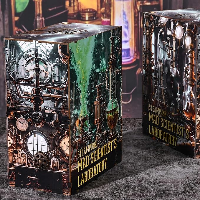 Book Nook Kit, Steampunk DIY Booknook Kits - Image 9