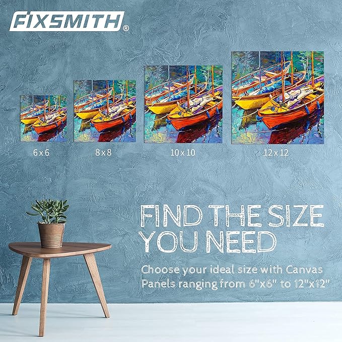 FIXSMITH Painting Canvas Panel Boards -Art Canvas, 24 Pack Small Square Canvases - Image 7