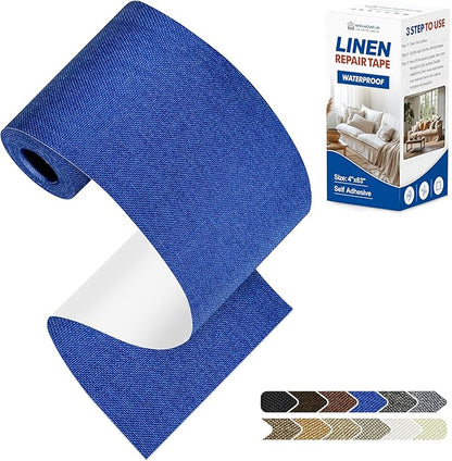 KING MOUNTAIN Linen Repair Patches, Self-Adhesive Linen Fabric Patches by ForABetterHomeLife