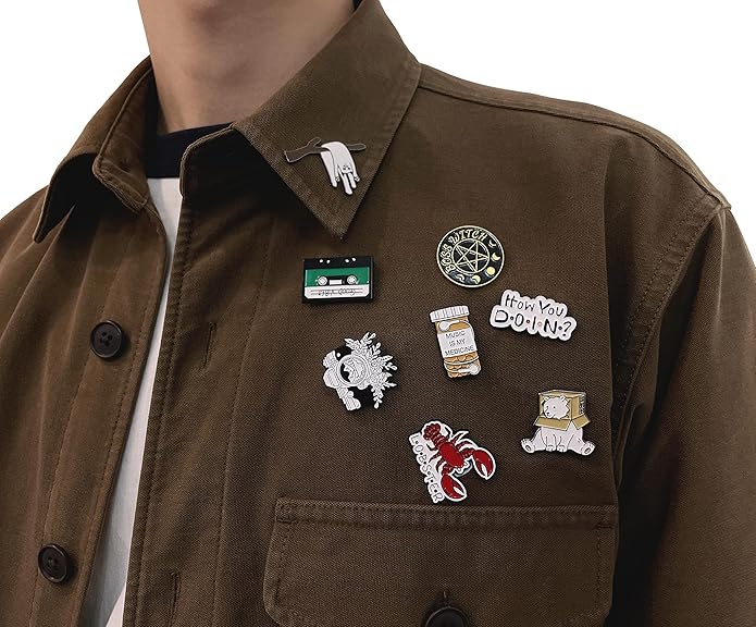20/40/50 PCS Cute Enamel Backpack Pins, Funny Enamel Pins Bulk Set Cool Button - Image 6
