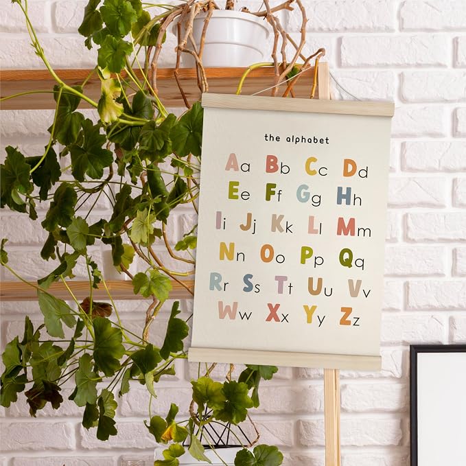 HRQKO ABC Poster Hanger Frame, Alphabet Wall Art, Cute ABC Poster Wall Art - Image 3