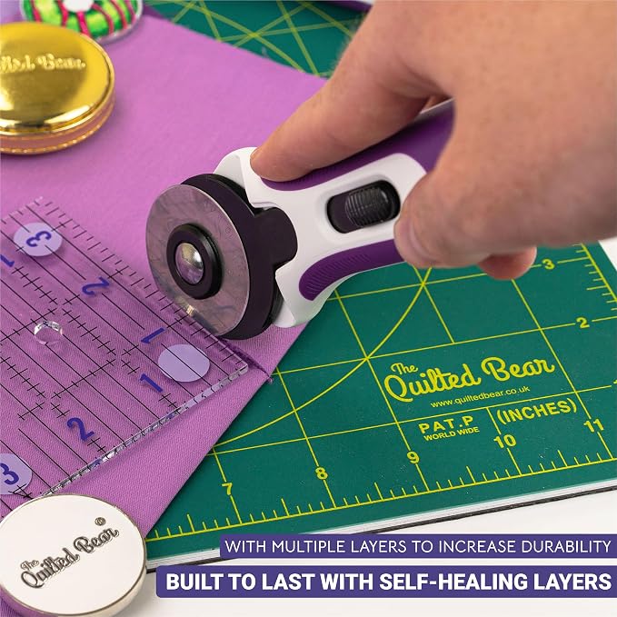 The Quilted Bear Rotating Cutting Mat 18" x 18" - Image 8