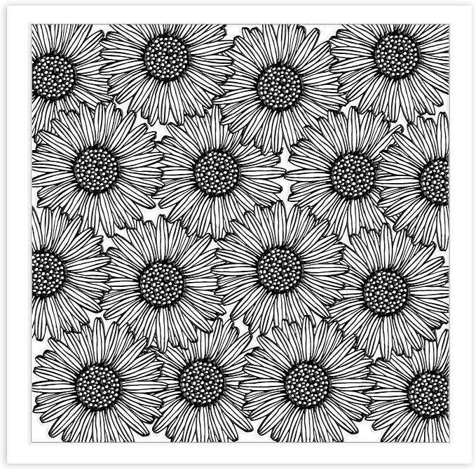 CHGCRAFT Wishing Flowers Polymer Clay Texture Sheets Silicone Texture Stamp - Image 8