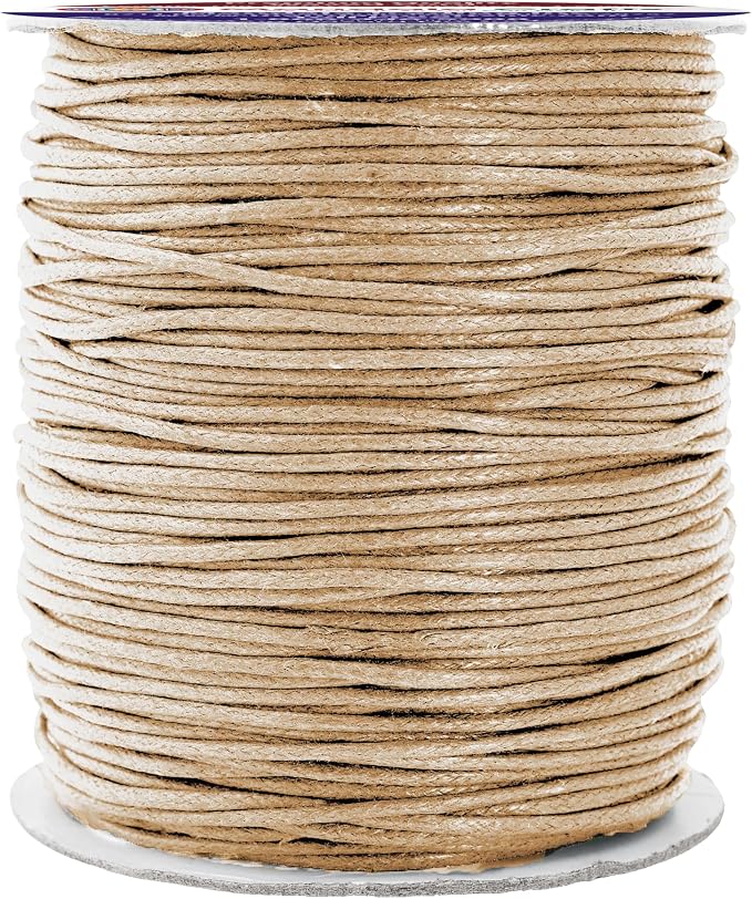 Mandala Crafts 1.5mm 109 Yards Natural Cotton Waxed Cord by MandalaCrafts