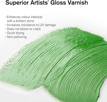 Winsor & Newton Professional Artists' Gloss Varnish, 500ml Bottle - Image 2