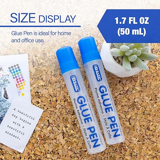 BAZIC Products Washable Glue Pen 1.7 Oz., Liquid Clear Glues Bond Adhesive - Image 2