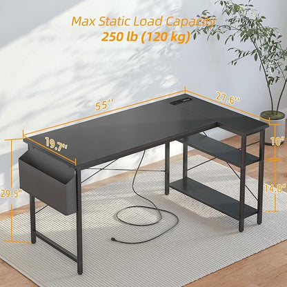 TIQLAB L Shaped Computer Desk - Image 3