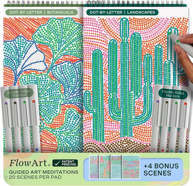 Lifelines FlowArt Activity Pad, Botanicals & Landscapes by LifeLines