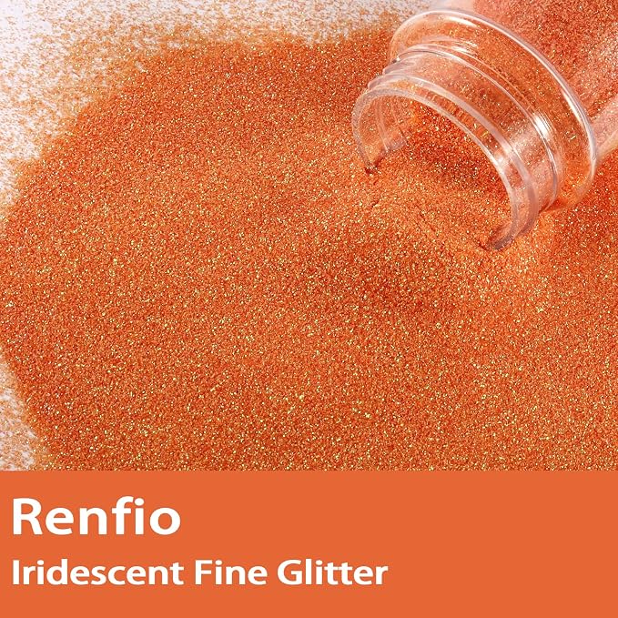 Renfio Iridescent Ultra Fine Glitter Powder Resin Supplies Glitters 1.94 Oz PET - Image 2