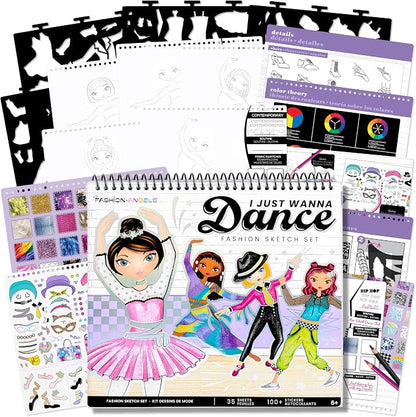 Fashion Angels I Just Wanna Dance Fashion Sketch Set, Create Dance-Themed by FashionAngels