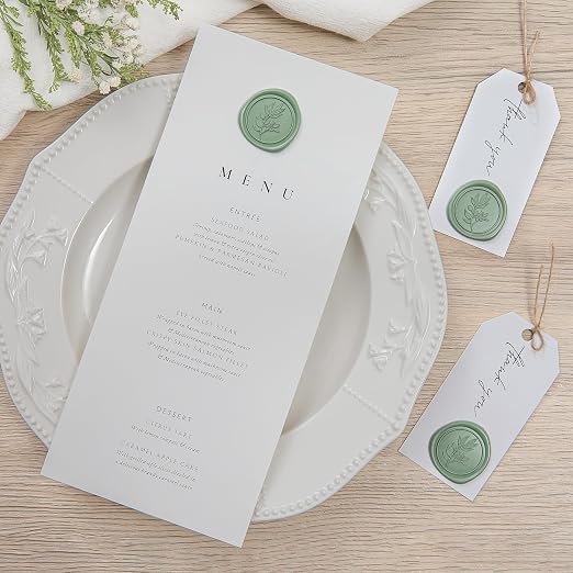 PONATIA Dark Sage Green Wax Seal Stickers - Image 8