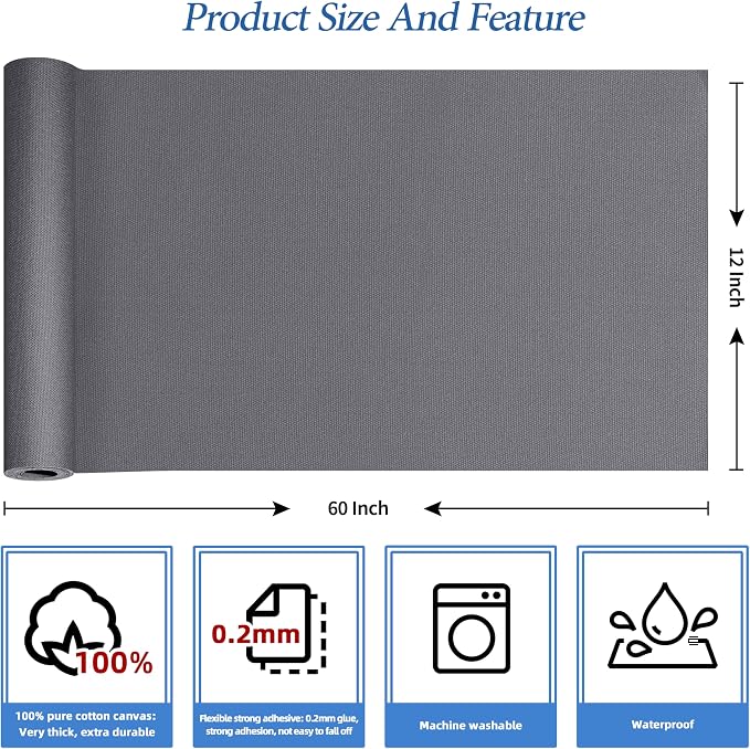 KING MOUNTAIN Canvas Iron on Patch, Waterproof 100% Cotton Fabric Repair Patch - Image 3