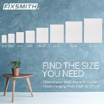 FIXSMITH Canvas Boards for Painting 3x5 Inch, Super Value 24 Pack Mini Canvases - Image 7
