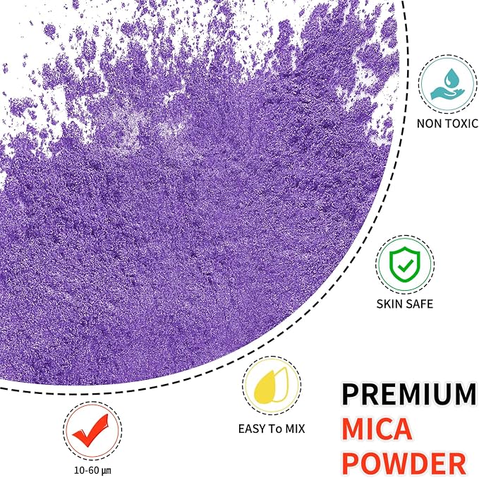 Mica Powder - 100g Mica Powder for Epoxy Resin - Metallic Color Pigment for - Image 2
