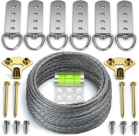 Heavy Duty Picture Wire Hanging Kit by LuckyBeeBo