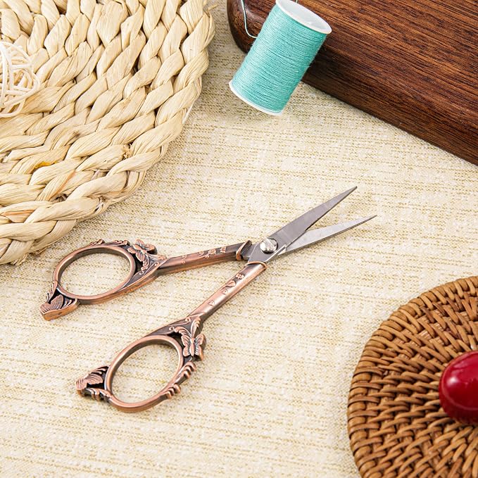 Small Craft Scissors with Cover, Comfortable Handles With Beautiful Butterfly - Image 8