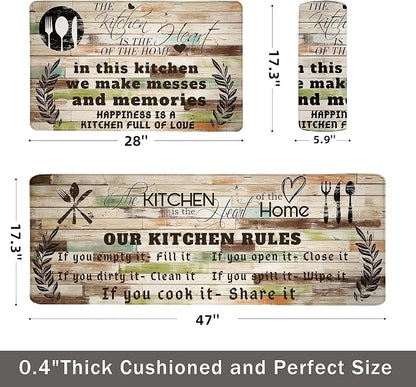 weesire Kitchen Mats for Floor Anti Fatigue Mats for Kitchen Floor Kitchen Rugs - Image 3