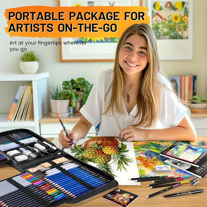 106 PCS Art Supplies Sketching Kit, Pro Drawing Pencils - Image 7