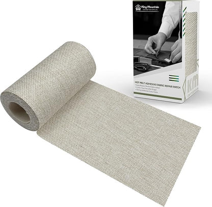 KING MOUNTAIN Linen Fabric Iron-on Repair Patch, Inside&Outside Fabric Repair by ForABetterHomeLife