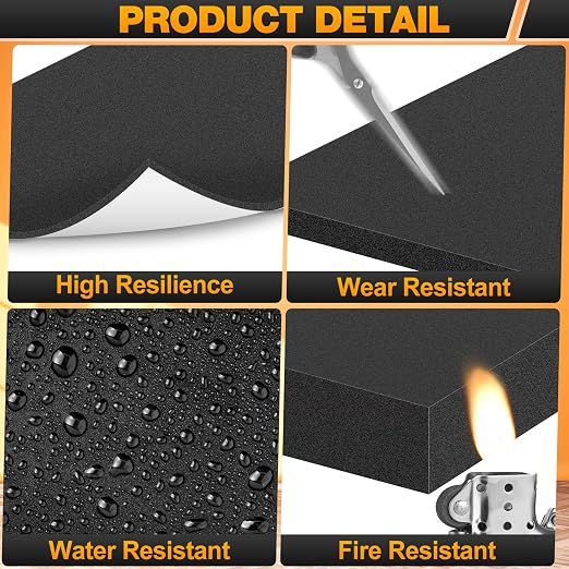 MYFAMIREA 6 PCS Adhesive Foam Padding Sheets Closed Cell Self Adhesive Sticky - Image 3
