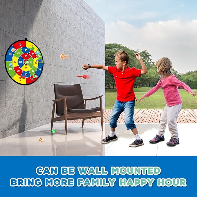 Large Dart Board for Kids, Kids Double-Sided Dart Board - Image 6
