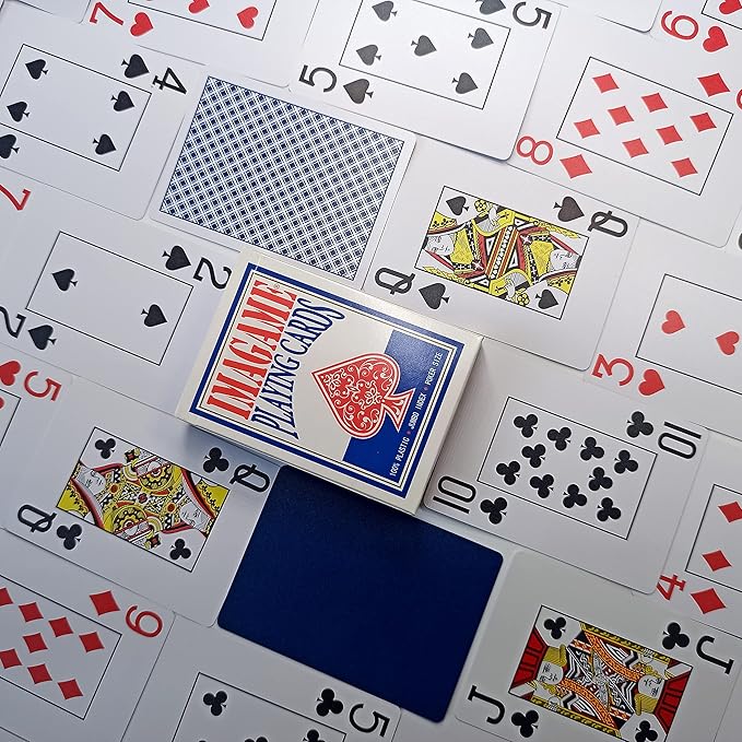 Plastic Playing Cards, Real Poker Size, Casino Quality, Jumbo Index, Waterproof - Image 2