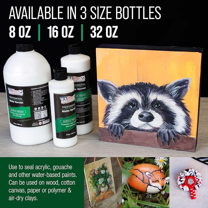 U.S. Art Supply 8 oz Matte Acrylic Varnish - Image 6