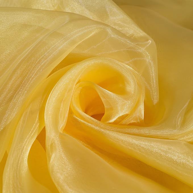 Fynite Sheer Organza Fabric | 5 Yards Long | 44" Wide | Bridal Solid Sheer by FYNITE