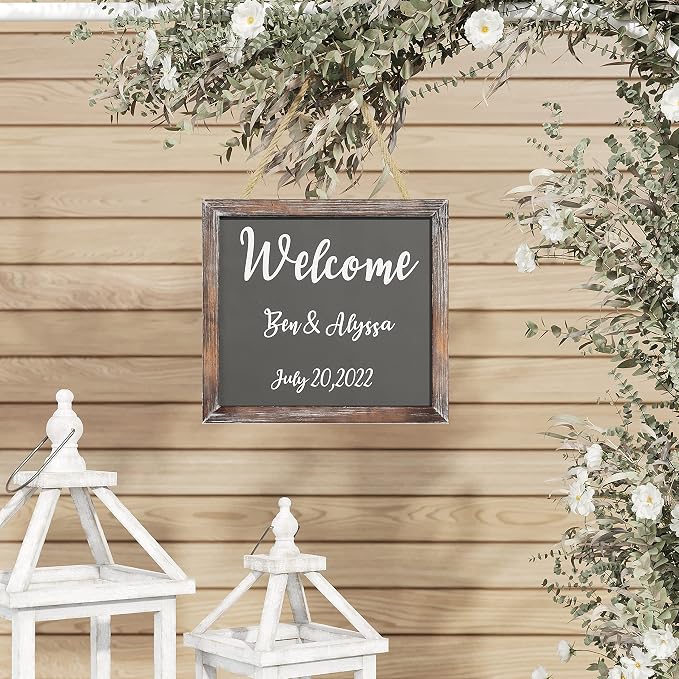 Barnyard Designs Magnetic Hanging Chalkboard Sign – Rustic Decorative Display - Image 5