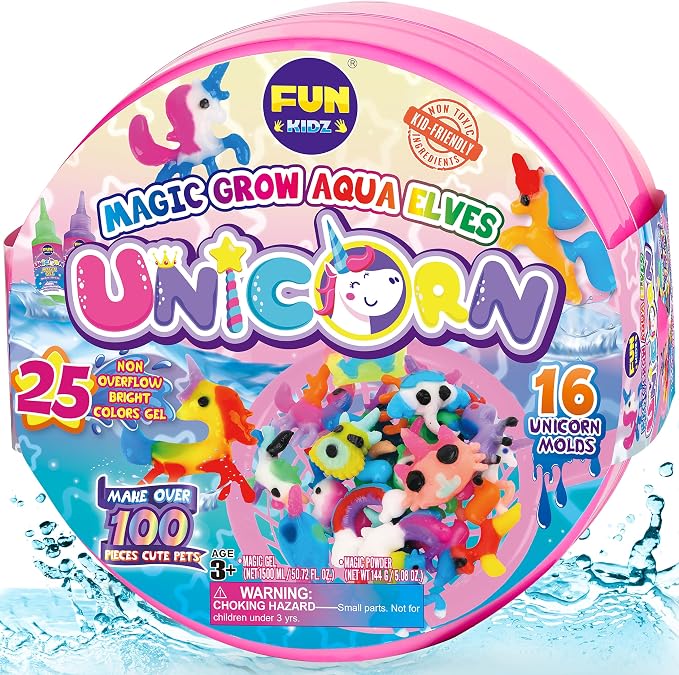 Unicorn Magic Grow Aqua Elves Kit, FunKidz Magical Water Elf Toys by FUNKIDZ