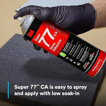 3M Super 77 Multipurpose Permanent Spray Adhesive Glue, Low VOC, Net Wt 18 oz - Image 5