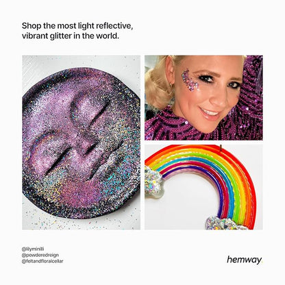 Hemway Polyurethane & Epoxy Resin Glitter 100g / 3.5oz Metallic Crystal Flake - Image 6