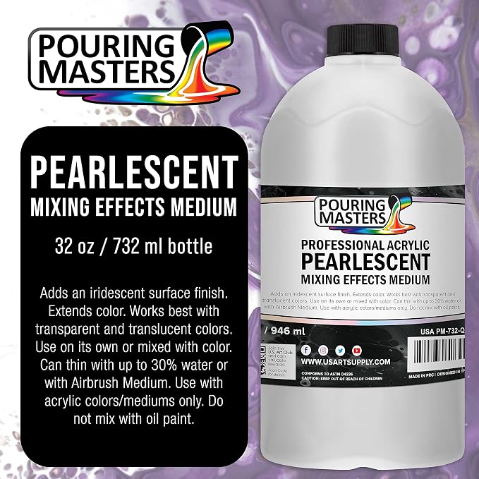 Pouring Masters 32 Oz Acrylic Pearlescent Effects Medium - Image 2